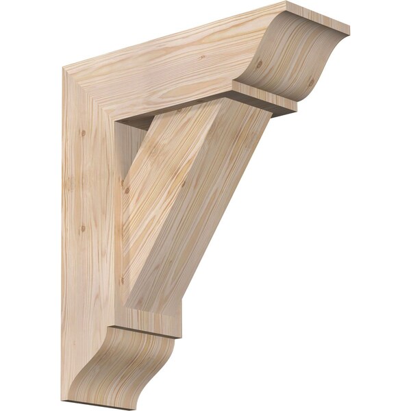 Ekena Millwork Traditional Traditional Smooth Bracket w/ Offset Brace, Douglas Fir, 7 1/2"W x 22"D x 26"H BKT0806X22X26TRA01SDF - main